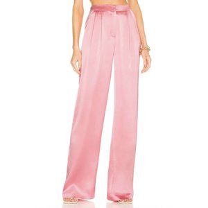 SELMACILEK Wide Leg Pants Pink High Waisted